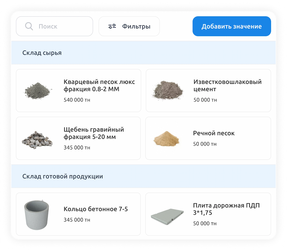 Контроль сырья бетонный завод